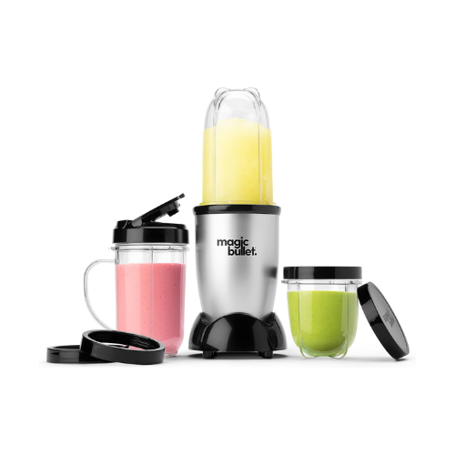 Magic Bullet Blender, Small, Silver, 11 Piece Set