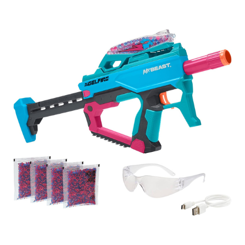 NERF Pro Gelfire X MrBeast Full Auto Blaster & 20,000 Gelfire Rounds, 300 Round