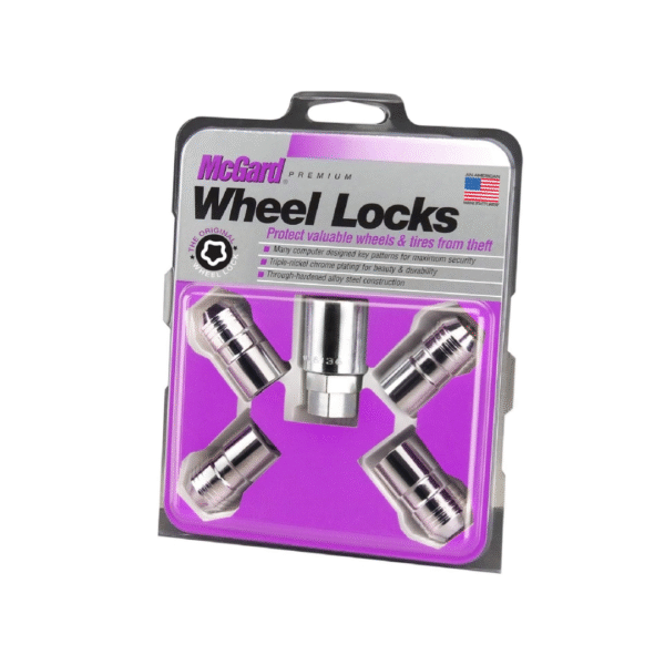 McGard 24215 Chrome Cone Seat Wheel Locks (M14 X 1.5 Thread Size) - Set of 4