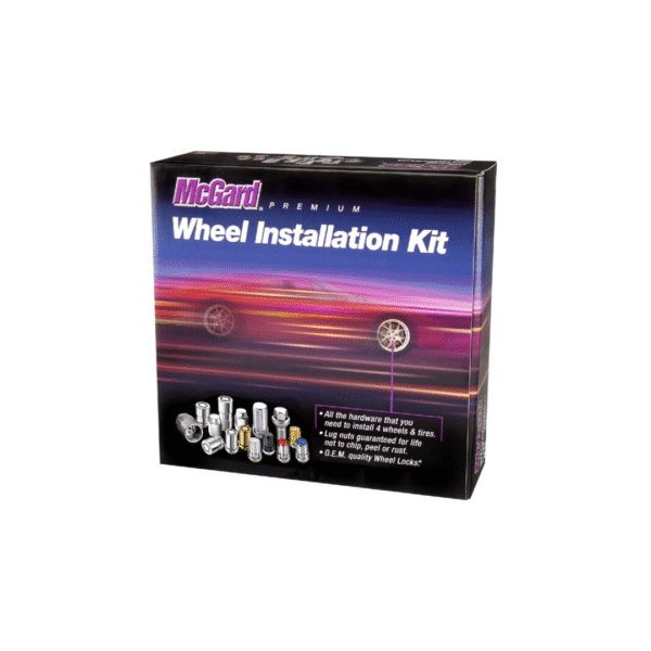 MCGARD 84538 Black (M12 x 1.5 Thread Size) Bulge Style Cone Seat Wheel Installation Kit for 5-Lug Wheels