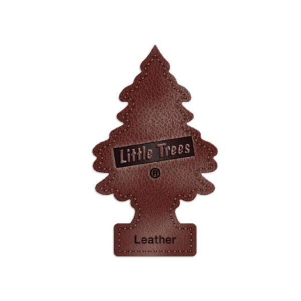 LITTLE TREES Car Air Freshener | Hanging Paper Tree for Home or Car | Leather | 3 Pack