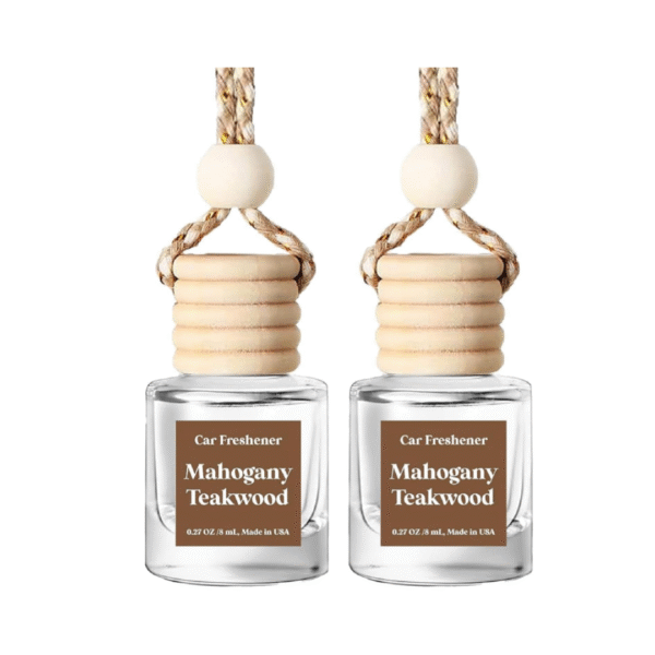 Car Air Freshener Hanging 2 Pack,Mahogany Teakwood Essential Oil Diffuser
